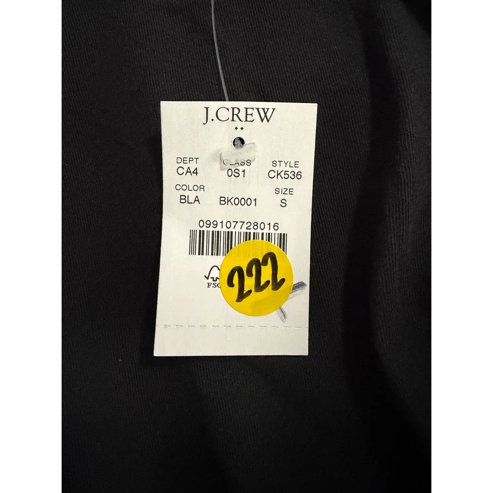 J. Crew Knit Midi Sheath Dress Black 100% Cotton Knit S